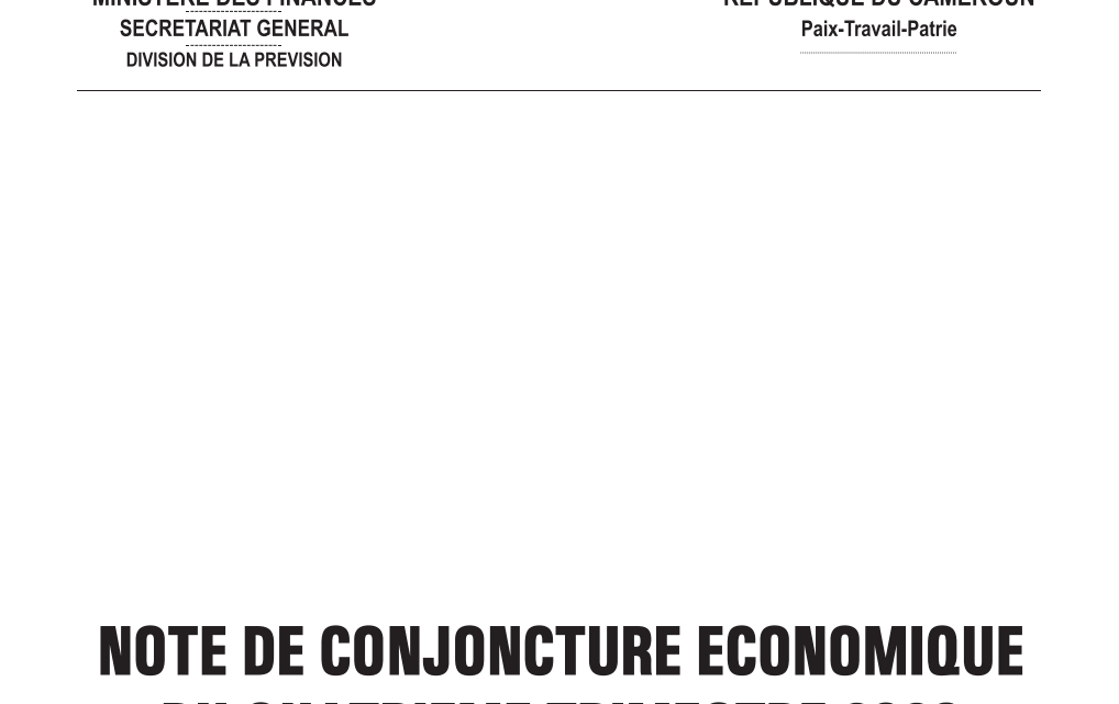 NOTE DE CONJONCTURE ECONOMIQUE QUATRIEME TRIMESTRE 2023 LA DIRECTION 